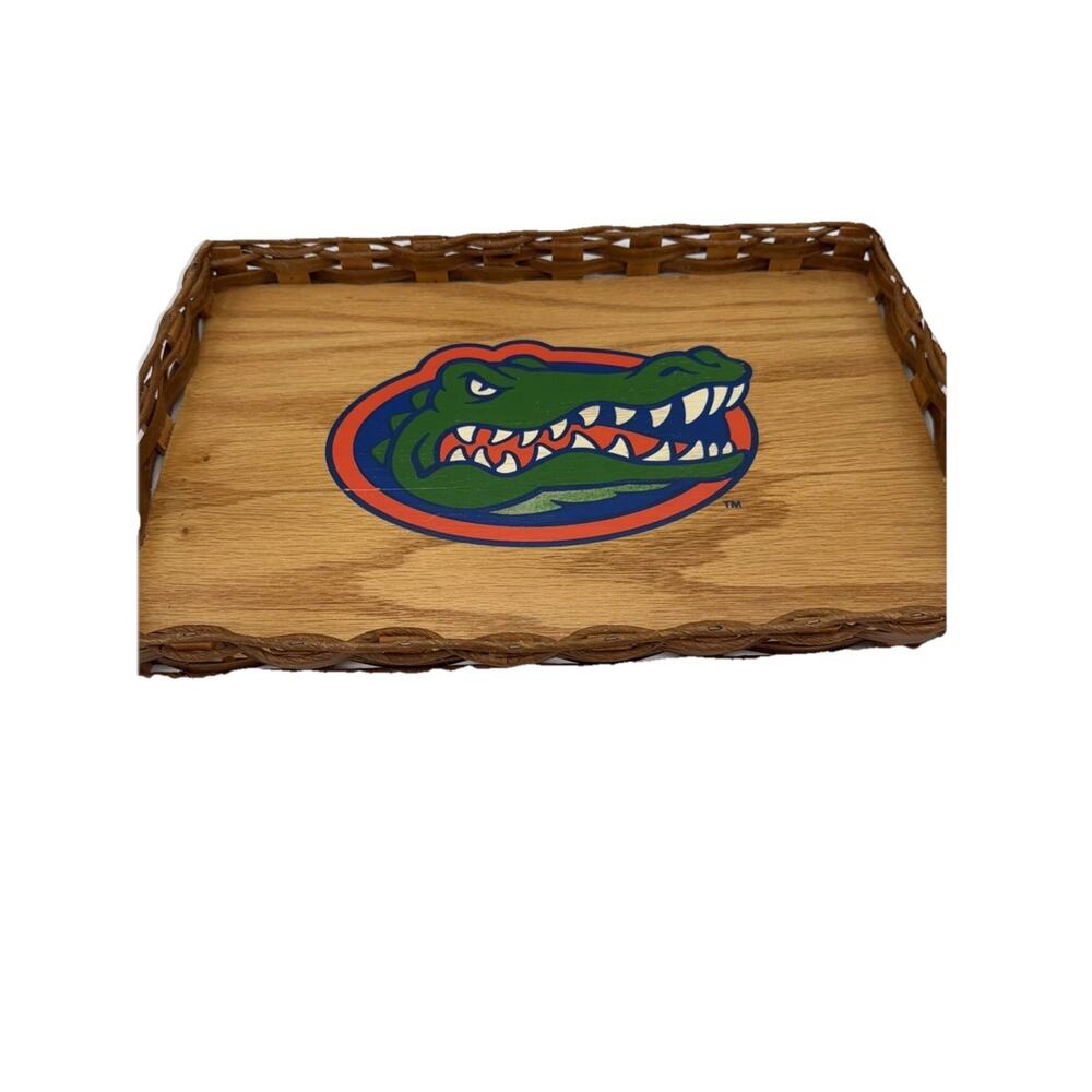 Florida Gators UF Wicker Bread Tray Platter Basket 16x11” Charcuterie, Farmhouse